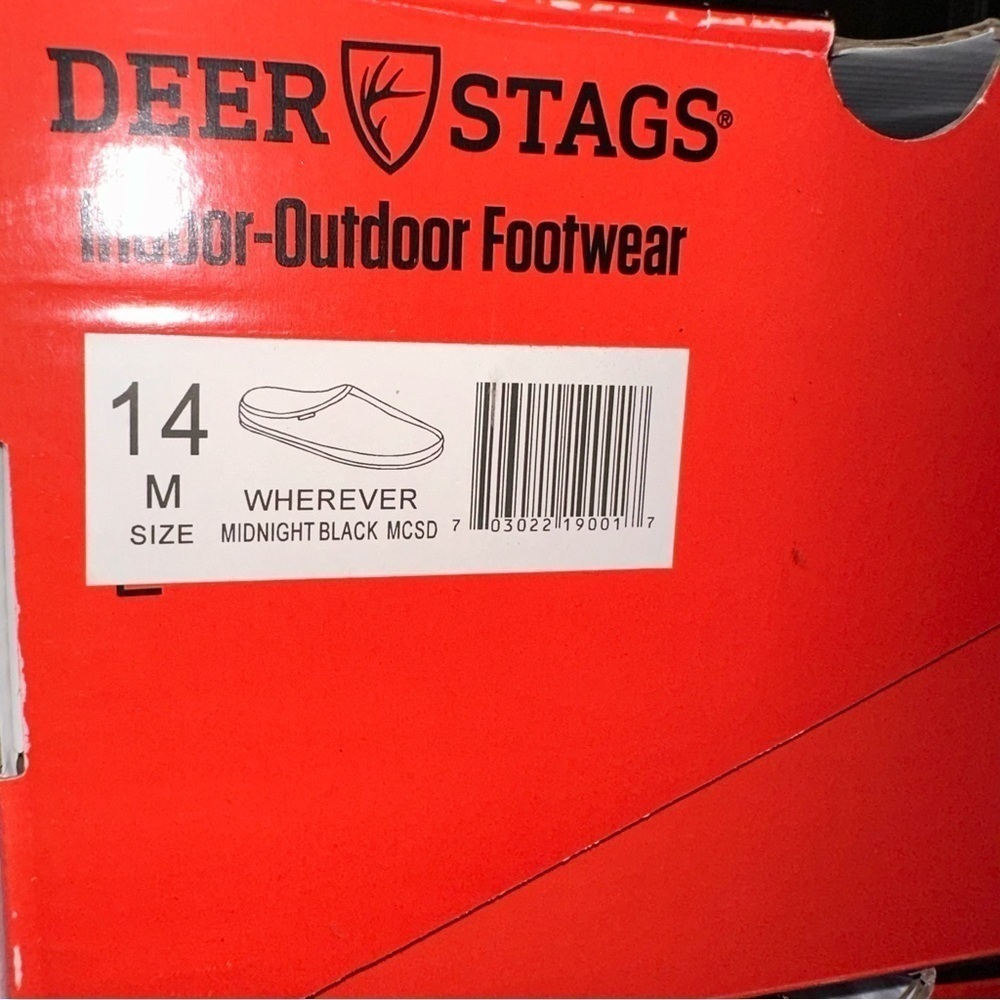 NEW Deer Stags Slipperooz Wherever Men's Slippers Midnight Black house shoes - Picture 2 of 8